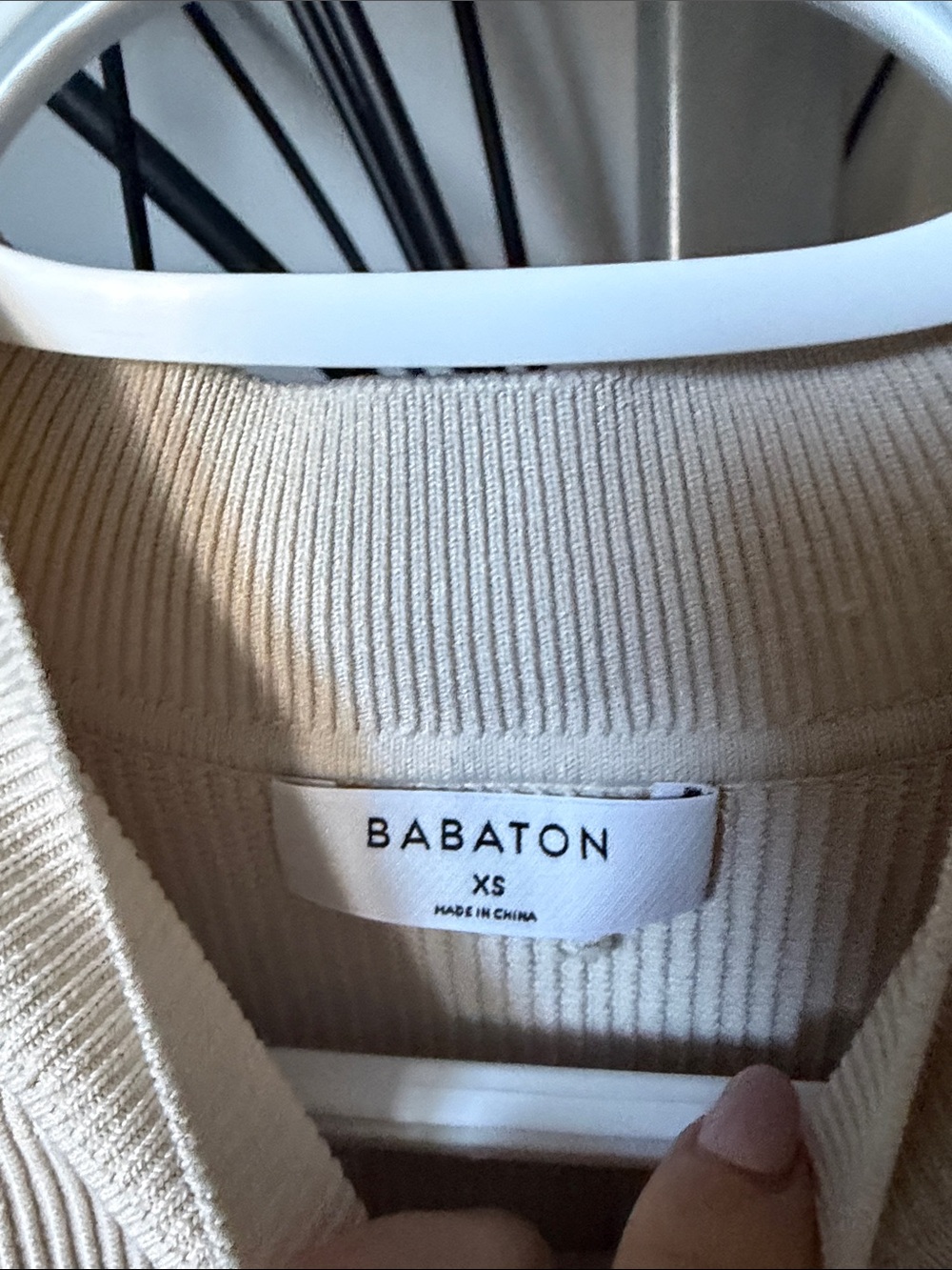 Babaton Ribbed Halter Midi Dress in Cream - Picture 6 of 7